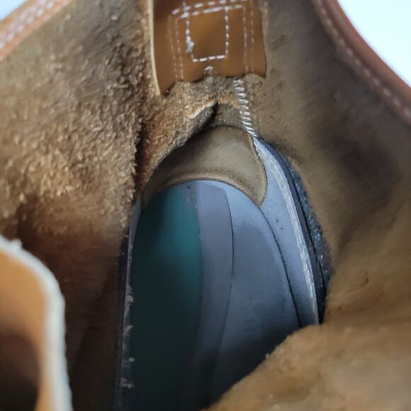 Vintage LL Bean Boots Mens 13 Brown Tan Leather Maine Hunting Duck Boot 8" Ankle - Picture 8 of 16